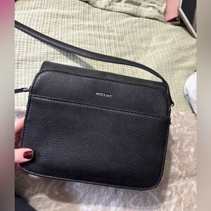 Black Matt & Nat Crossbody Bag